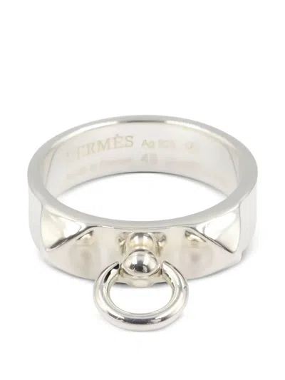 Pre-owned Hermes 1990s Collier De Chien Ring In Silver