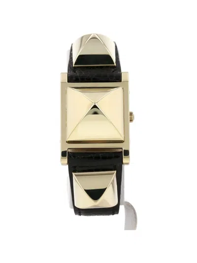 Pre-owned Hermes 1990s Médor 23mm Watch In White