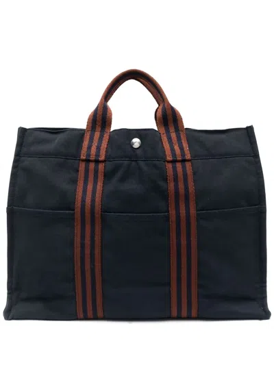 Pre-owned Hermes 1990s  Fourre Tout Tote Bag In Blue