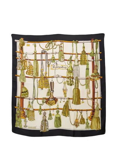 Pre-owned Hermes 1990s Silk Scarf In Neutral