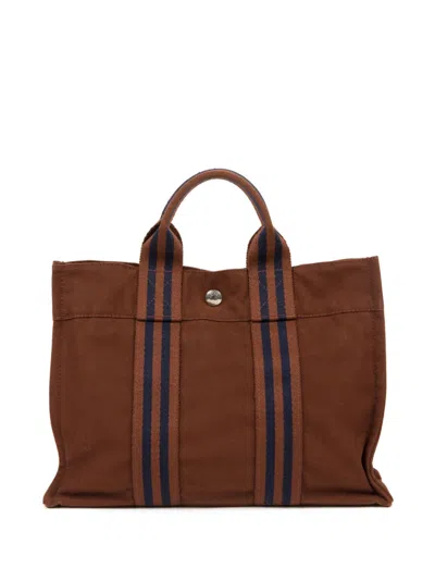 Pre-owned Hermes 1990s Toto Pm Tote Bag In Brown