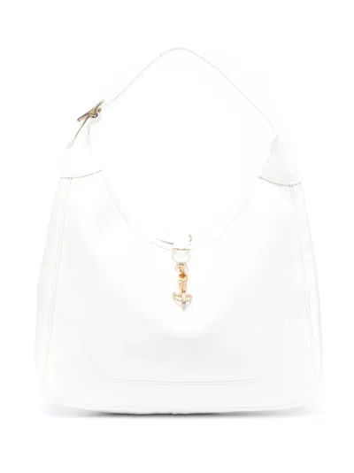 Pre-owned Hermes 1990s  Trim Shoulder Bag In White