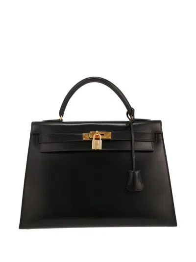 Pre-owned Hermes 1991 Kelly 32 Handbag In Black