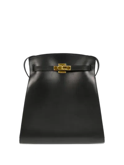 Pre-owned Hermes 1992 Kelly Sport Gm Shoulder Bag In Black