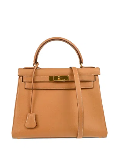 Pre-owned Hermes 1993 Kelly 28 Retourne Two-way Tote Bag