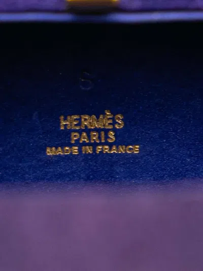 Pre-owned Hermes 1993 Mini Doblis Kelly Cadena Handbag In Purple