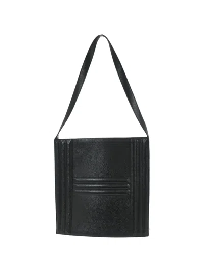 Pre-owned Hermes 1994 Ardennes Cadena Kelly Leather Shoulder Bag In Black