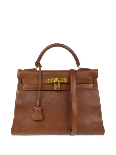 Pre-owned Hermes 1994 Kelly 32 Retourne Two-way Tote Bag