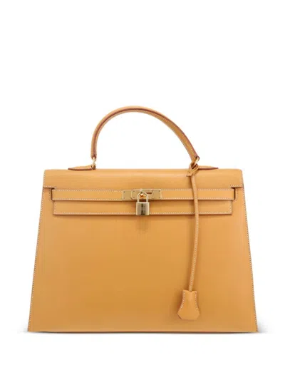 Pre-owned Hermes 1994 Kelly 35 Two-way Bag In Brown