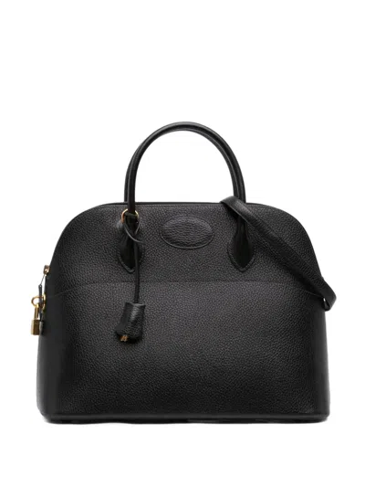 Pre-owned Hermes 1995 Ardennes Bolide 35 Satchel In Black