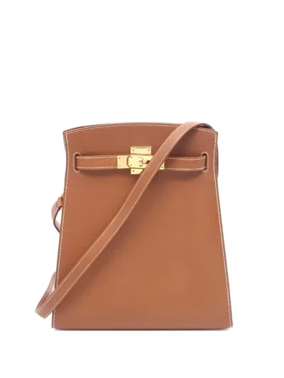 Pre-owned Hermes 1995 Kelly Sport Mm Shoulder Bag In Brown