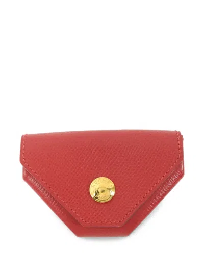 Pre-owned Hermes 1995 Le 24 Coin Purse In Red