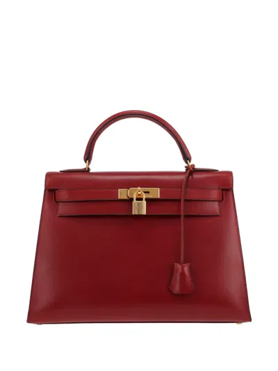 Pre-owned Hermes 1996 Kelly 32 Handbag In Red