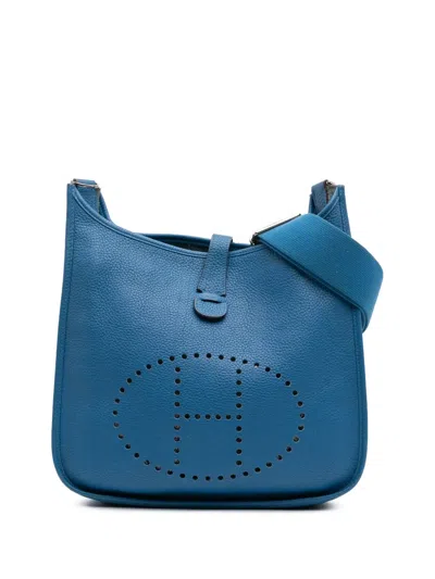 Pre-owned Hermes 1997-2014 Clemence Evelyne Iii Gm Crossbody Bag