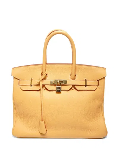 Pre-owned Hermes 1997 35 Birkin Handbag In Neutral