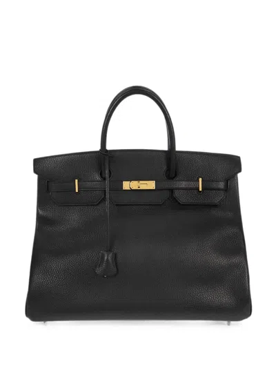 Pre-owned Hermes 1997 40 Ardennes Birkin Tote Bag In Black