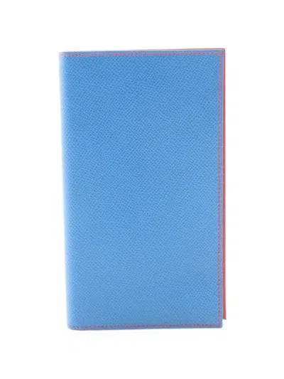 Pre-owned Hermes 1997 Agenda Vision Epsom Notebook Cover In Blue
