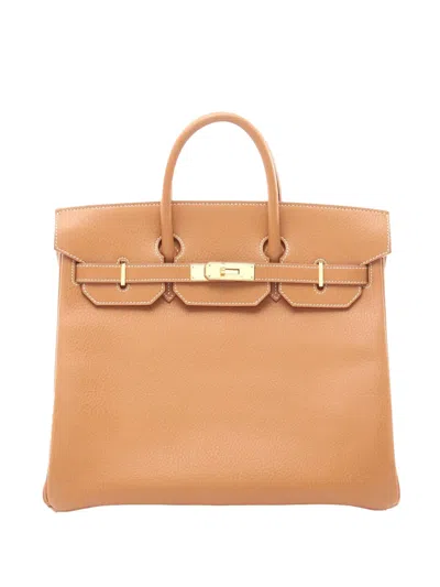 Pre-owned Hermes 1997 Ardennes Hac Retourne 32 Handbag In Brown
