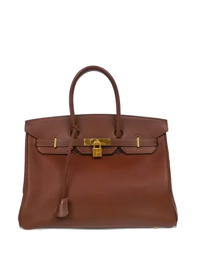 Pre-owned Hermes 1997 Birkin 35 Handbag In Brown