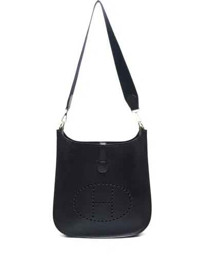 Pre-owned Hermes 1997 Evelyn Gm Handbag In Black