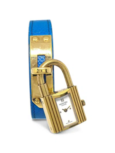 Pre-owned Hermes 1997 Kelly 19mm Watch In White