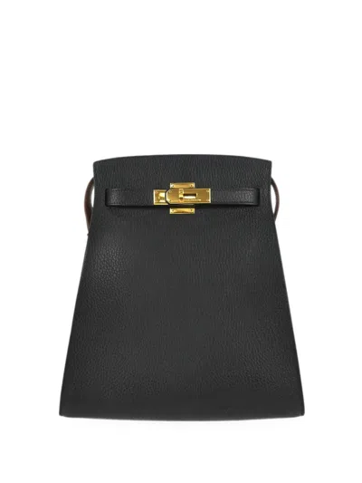 Pre-owned Hermes 1997 Kelly Sport Mm Shoulder Bag In Black