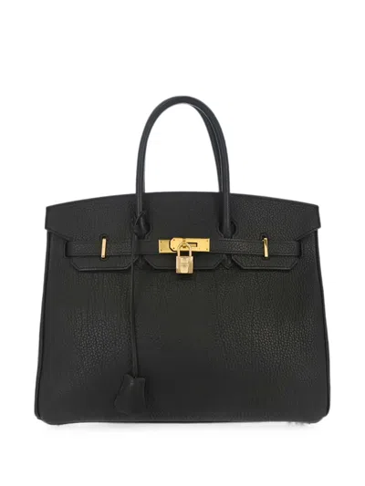 Pre-owned Hermes 1997 Togo Birkin Tote Bag In Black
