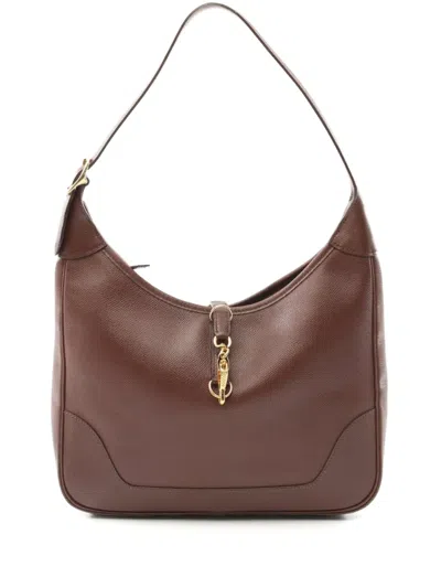 Pre-owned Hermes 1997 Trim 31 Shoulder Bag In Brown