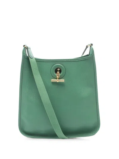 Pre-owned Hermes 1997 Vespa Pm Shoulder Bag In Green