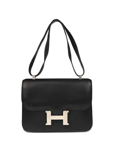Pre-owned Hermes 1998 25 Constance Shoulder Bag In Black