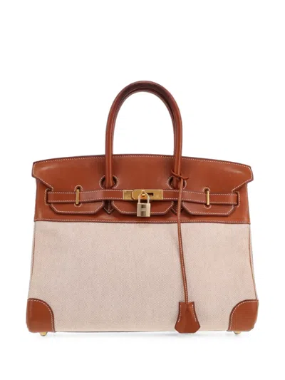 Hermes 1998 35 Birkin Tote Bag In Brown