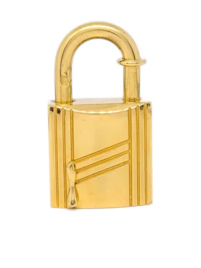 Pre-owned Hermes 1998 Anee Arbre Cadena Padlock In Gold