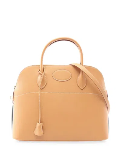 Pre-owned Hermes 1998 Bolide 35 Tote Bag In Neutral