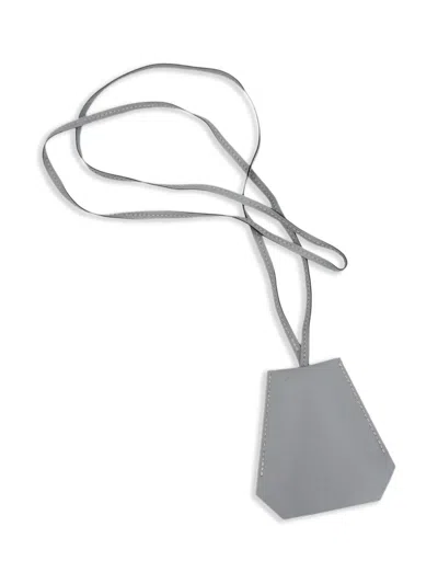 Pre-owned Hermes 1998 Clochette Necklace In Silver