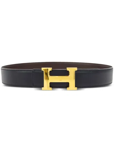 Pre-owned Hermes 1998 Constance 70 Reversible Belt In Black