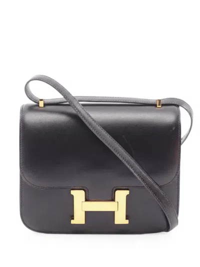 Pre-owned Hermes 1998 Constance Mini Shoulder Bag In Black