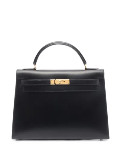 Pre-owned Hermes 1998 Kelly 32 Handbag In Black