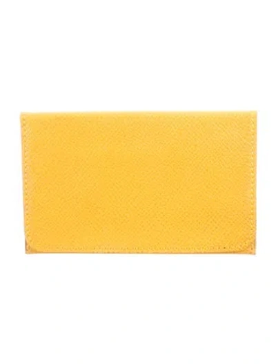Pre-owned Hermes 1998 Wallet In Yellow