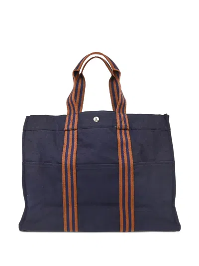 Pre-owned Hermes 1999-2000 Fourre Tout Gm Handbag In Blue