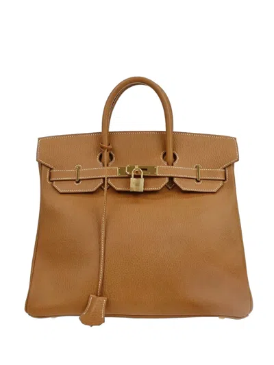 Pre-owned Hermes 1999 32 Haut À Courroies Tote Bag In Neutral