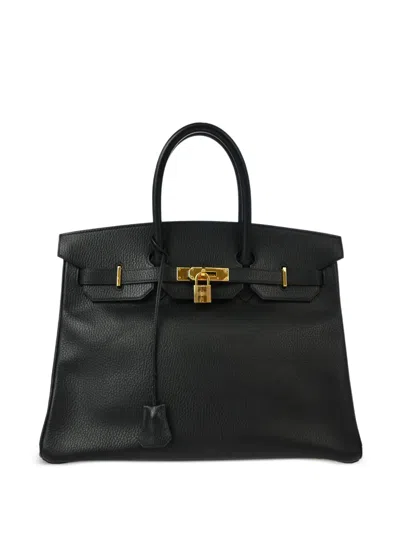 Pre-owned Hermes 1999 Ardennes Birkin 35 Tote Bag In Black