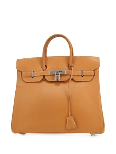 Hermes 1999 Haut À Courroies Tote Bag In Brown