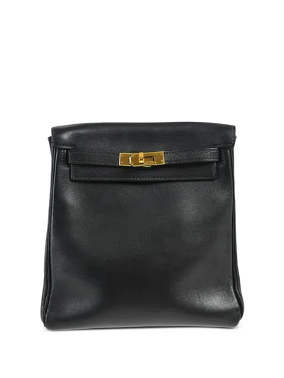 Pre-owned Hermes 1999 Kelly Ado Pm Backback In Black