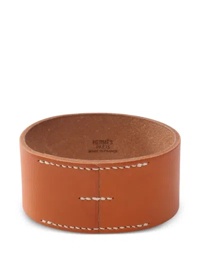 Pre-owned Hermes 1999 Pour Tour Gm Bangle In Brown