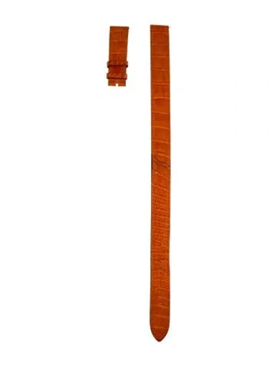 Pre-owned Hermes 19mm Double Tour Watch Strap In Orange