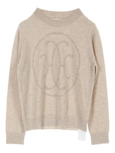 Pre-owned Hermes 20's H Lift Sweater In Neutrals