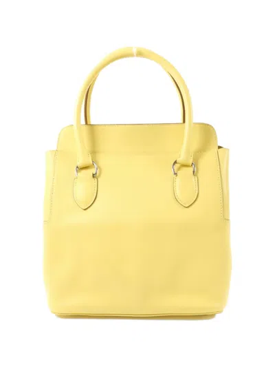 Pre-owned Hermes 20 Tool Box Tote Bag In Yellow
