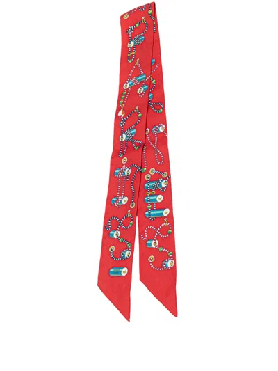 Pre-owned Hermes 2000-2015 Cordages Silk Twilly Scarf Scarves