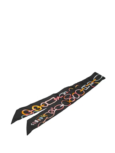 Pre-owned Hermes 2000-2015 Do Re Boucles Silk Twilly Scarf Scarves