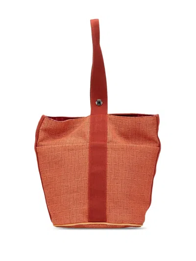 Pre-owned Hermes 2000-2020 Toile Saxo Mm Bucket Bag